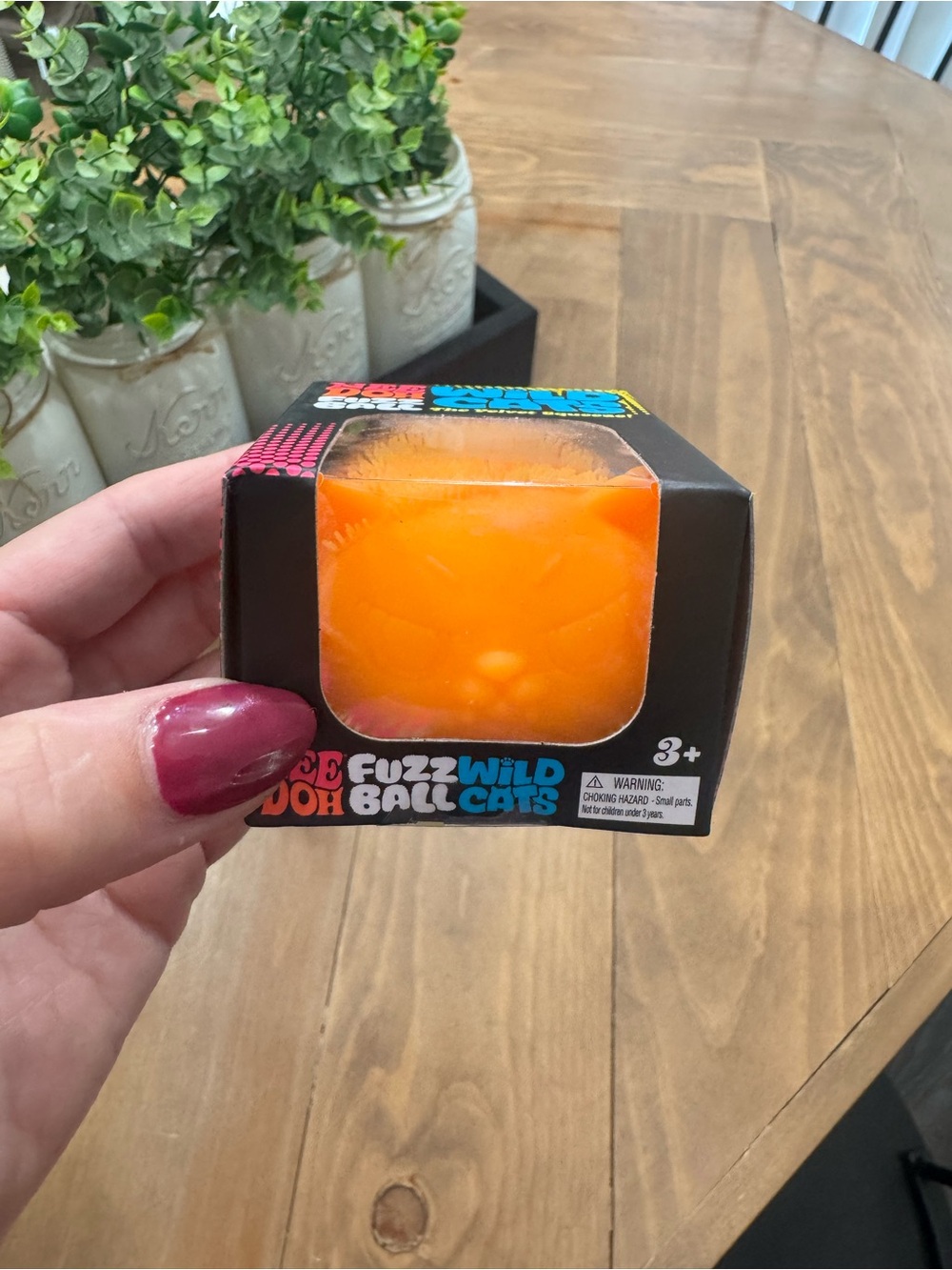 Nee Doh Fuzz Ball Wild Cats Toy - Orange
